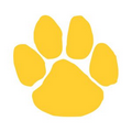 Yellow Mascot Paw Print Temporary Tattoo